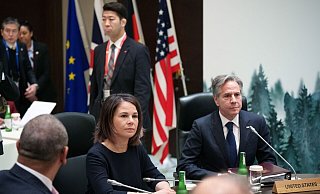 Außenministerin Annalena Baerbock und US-Außenminister Antony Blinken (r). - Soeren Stache/dpa Außenministerin Annalena Baerbock und US-Außenminister Antony Blinken (r). - Soeren Stache/dpa