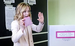 Giorgia Meloni ist Spitzenkandidatin der rechten Partei Fratelli d\\\'Italia. - Mauro Scrobogna/LaPresse via ZUMA Press/dpa