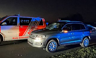 Im Kreis Gütersloh kam es am Dienstagabend zu einer Kollision zwischen einem VW Tiguan und einem Radfahrer. Der 15-Jährige wurde dabei schwer verletzt. - Thorsten Heß Im Kreis Gütersloh kam es am Dienstagabend zu einer Kollision zwischen einem VW Tiguan und einem Radfahrer. Der 15-Jährige wurde dabei schwer verletzt. - Thorsten Heß