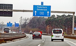 An den meisten Tagen rollt der Verkehr ohne Probleme auf der A33. - Wolfgang Rudolf An den meisten Tagen rollt der Verkehr ohne Probleme auf der A33. - Wolfgang Rudolf
