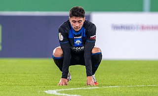 SCP-Torschütze Stefano Marino ist nach dem Last-Minute-Pokal-Aus gegen Leverkusen sichtlich enttäuscht. - David Inderlied/dpa SCP-Torschütze Stefano Marino ist nach dem Last-Minute-Pokal-Aus gegen Leverkusen sichtlich enttäuscht. - David Inderlied/dpa
