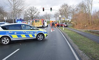 Verkehrsunfall auf der Löhner Straße. - Polizei Kreis Herford Verkehrsunfall auf der Löhner Straße. - Polizei Kreis Herford