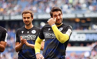 Arminia Bielefeld spielt am 34. Spieltag 1:1-Unentschieden gegen RB Leipzig. - Oliver Krato Arminia Bielefeld spielt am 34. Spieltag 1:1-Unentschieden gegen RB Leipzig. - Oliver Krato