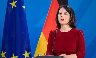 Bundesaußenministerin Annalena Baerbock nimmt am Festakt zum 25. Jahrestag der Gründung des Internationalen Strafgerichtshofs teil. - Bernd von Jutrczenka/dpa Bundesaußenministerin Annalena Baerbock nimmt am Festakt zum 25. Jahrestag der Gründung des Internationalen Strafgerichtshofs teil. - Bernd von Jutrczenka/dpa