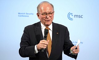 Wolfgang Ischinger bei seiner Abschlussrede zur Münchner Sicherheitskonferenz im vergangenen Jahr. - Sven Hoppe/dpa Wolfgang Ischinger bei seiner Abschlussrede zur Münchner Sicherheitskonferenz im vergangenen Jahr. - Sven Hoppe/dpa