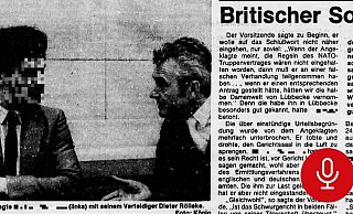 Der britische Soldat Richard S. wird 1985 vor dem Landgericht Bielefeld schuldig gesprochen, den Mord an Sabine R. begangen zu haben. - Archiv Neue Westfälische Der britische Soldat Richard S. wird 1985 vor dem Landgericht Bielefeld schuldig gesprochen, den Mord an Sabine R. begangen zu haben. - Archiv Neue Westfälische