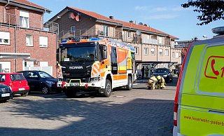 Auf einem Balkon im zweiten Obergeschoss waren Balkonmöbel in Brand geraten. - Ralph Meyer Auf einem Balkon im zweiten Obergeschoss waren Balkonmöbel in Brand geraten. - Ralph Meyer
