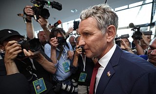 Der Thüringer AfD-Chef Björn Höcke geht als Sieger aus der Landtagswahl hervor. - AFP Der Thüringer AfD-Chef Björn Höcke geht als Sieger aus der Landtagswahl hervor. - AFP