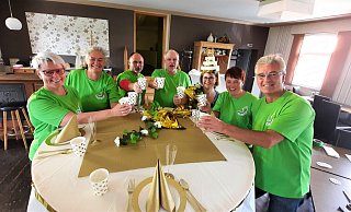 Wilma Thorenmeier (v. l.), Britta Hübner, Thomas Thorenmeier, Frank Kunstein, Petra Spilker-Husemann, Steffi Stehr und Klaus Hübner vom Drücker Spaßteam. - Madita Schellenberg Wilma Thorenmeier (v. l.), Britta Hübner, Thomas Thorenmeier, Frank Kunstein, Petra Spilker-Husemann, Steffi Stehr und Klaus Hübner vom Drücker Spaßteam. - Madita Schellenberg