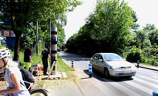Direkt neben dem Zebrastreifen an der Ravensberger Straße, nahe des E-Centers, steht jetzt ein Blitzer. - Andreas Sundermeier Direkt neben dem Zebrastreifen an der Ravensberger Straße, nahe des E-Centers, steht jetzt ein Blitzer. - Andreas Sundermeier