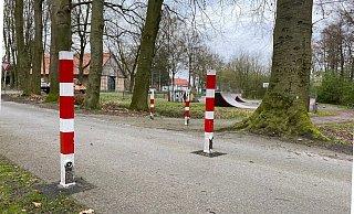 Auch auf dem Fuß- und Radweg an der Klosterstraße in Marienfeld am alten Sportplatz vorbei stehen die Pömpel. - Markus Voss Auch auf dem Fuß- und Radweg an der Klosterstraße in Marienfeld am alten Sportplatz vorbei stehen die Pömpel. - Markus Voss