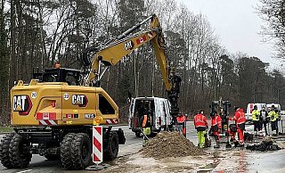 Im Bielefelder Süden haben Bauarbeiter ein Rohr beschädtigt. - Radio Bielefeld Im Bielefelder Süden haben Bauarbeiter ein Rohr beschädtigt. - Radio Bielefeld