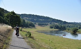 Auf der Strecke von Höxter nach Bad Karlshafen war Elke Homburg unter anderem auf dem Weserradweg unterwegs. - Elke Homburg (Privat) Auf der Strecke von Höxter nach Bad Karlshafen war Elke Homburg unter anderem auf dem Weserradweg unterwegs. - Elke Homburg (Privat)