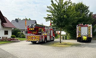 Durch beherztes Handeln eines Bewohners war der Fettbrand in der Küche des Einfamilienhauses bereits vor dem Eintreffen der Feuerwehr gelöscht. - Ralph Meyer Durch beherztes Handeln eines Bewohners war der Fettbrand in der Küche des Einfamilienhauses bereits vor dem Eintreffen der Feuerwehr gelöscht. - Ralph Meyer