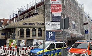 Die Feuerwehr war mit starken Kräften in die Altstadt geeilt. - Eike J. Horstmann Die Feuerwehr war mit starken Kräften in die Altstadt geeilt. - Eike J. Horstmann