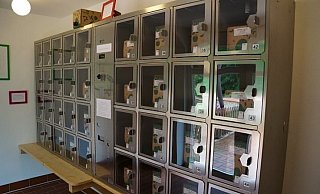 Direktsaft aus Äpfeln, Rhabarber und Quitten gibt es im Automaten am Riekelnhof. - Malina Reckordt Direktsaft aus Äpfeln, Rhabarber und Quitten gibt es im Automaten am Riekelnhof. - Malina Reckordt