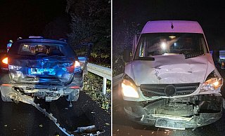 Ein Sekundenschlaf und zwei schwer beschädigte Fahrzeuge auf der A33. - Polizei Ein Sekundenschlaf und zwei schwer beschädigte Fahrzeuge auf der A33. - Polizei