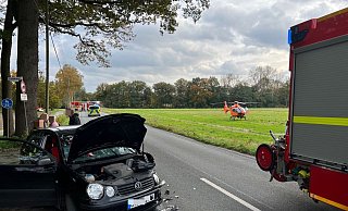 Unfall an der Steinhagener Straße. - Charlotte Mahncke Unfall an der Steinhagener Straße. - Charlotte Mahncke
