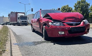 Auf der Ringstraße kam es zu einem Unfall. - Jan Henning Rogge Auf der Ringstraße kam es zu einem Unfall. - Jan Henning Rogge