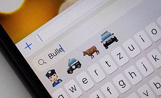 Bei der Suche nach einem Bullen-Emoji schlagen Apple-Handys auch Polizisten und deren Streifenwagen vor. - Niklas Tüns Bei der Suche nach einem Bullen-Emoji schlagen Apple-Handys auch Polizisten und deren Streifenwagen vor. - Niklas Tüns