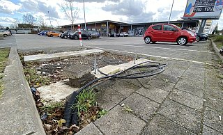 Am alten Standort soll auch der neue SB-Würfel auf dem Gelände des Netto-Marktes wieder aufgebaut werden. - Dirk Windmöller Am alten Standort soll auch der neue SB-Würfel auf dem Gelände des Netto-Marktes wieder aufgebaut werden. - Dirk Windmöller