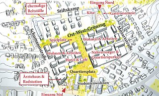 Am Rahmenplan, der hier dargestellt ist, orientiert sich auch der Vorentwurf des Bebauungsplans für das Hammersmith-Gelände. - Jürgen Schultheiß Am Rahmenplan, der hier dargestellt ist, orientiert sich auch der Vorentwurf des Bebauungsplans für das Hammersmith-Gelände. - Jürgen Schultheiß