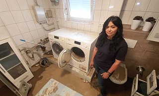 Der Keller von Aysel Boz wurde im vergangenen Juni von den Wassermassen geflutet. Zahlreiche Elektrogeräte wurden zerstört. - Florian Weyand Der Keller von Aysel Boz wurde im vergangenen Juni von den Wassermassen geflutet. Zahlreiche Elektrogeräte wurden zerstört. - Florian Weyand