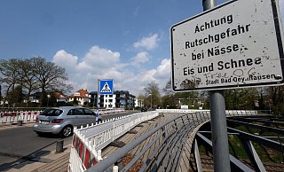 Der Fußgängerbereich der Schützenbrücke ist seit mehr als einem Jahr gesperrt. - Thorsten Gödecker Der Fußgängerbereich der Schützenbrücke ist seit mehr als einem Jahr gesperrt. - Thorsten Gödecker