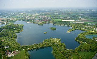 Der Lippesee in einer Luft-Aufnahme von Anfang Mai. - Gerd Vieler Der Lippesee in einer Luft-Aufnahme von Anfang Mai. - Gerd Vieler