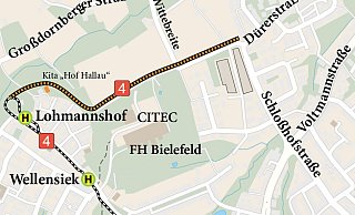 Die Linie 4 soll vom Lohmannshof bis zur Dürerstraße weitergeführt werden. - Jürgen Schultheiß Die Linie 4 soll vom Lohmannshof bis zur Dürerstraße weitergeführt werden. - Jürgen Schultheiß
