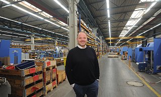 Bernd Gosewehr leitet den Standort Rahden des Schweizer Unternehmens Müller Martini. - Joern Spreen-Ledebur Bernd Gosewehr leitet den Standort Rahden des Schweizer Unternehmens Müller Martini. - Joern Spreen-Ledebur