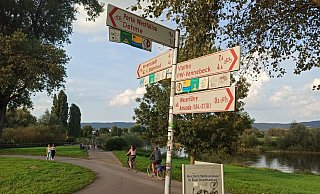 Der Weserradweg - hier am Werre-Weser-Kuss - ist einer der beliebtesten Fernradwege in Deutschland. Sein Potenzial für Bad Oeynhausen aber wird bislang nicht ausgeschöpft. - Sven Hauhart Der Weserradweg - hier am Werre-Weser-Kuss - ist einer der beliebtesten Fernradwege in Deutschland. Sein Potenzial für Bad Oeynhausen aber wird bislang nicht ausgeschöpft. - Sven Hauhart