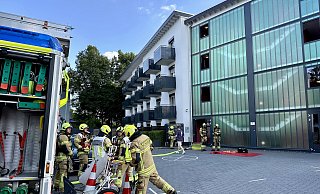 Im Paderborner Cheruskerquartier war ein Feuer auf einem Balkon ausgebrochen. - Ralph Meyer Im Paderborner Cheruskerquartier war ein Feuer auf einem Balkon ausgebrochen. - Ralph Meyer