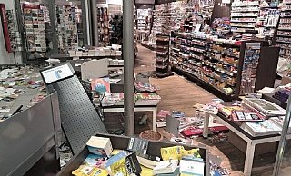Ein Randalierer hat die Buchhandlung im Bielefelder Hauptbahnhof ziemlich verwüstet. - Bundespolizei Ein Randalierer hat die Buchhandlung im Bielefelder Hauptbahnhof ziemlich verwüstet. - Bundespolizei