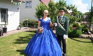 Mit dem Schützenfest geht die Regentschaft des Königspaares Gaby Kramps und Jörg Schaefer in Leiberg zu Ende. - Johannes Büttner Mit dem Schützenfest geht die Regentschaft des Königspaares Gaby Kramps und Jörg Schaefer in Leiberg zu Ende. - Johannes Büttner