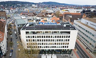 Die Volksbank-Zentrale am Bielefelder Kesselbrink: Dort wird im Frühjahr ein neues Restaurant eröffnet. - Mike-Dennis Müller / www.mdm.photo Die Volksbank-Zentrale am Bielefelder Kesselbrink: Dort wird im Frühjahr ein neues Restaurant eröffnet. - Mike-Dennis Müller / www.mdm.photo