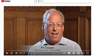 Energiekrise: Oberbürgermeister Pit Clausen richtet sich an die Bielefelder. - Screenshot/Youtube Energiekrise: Oberbürgermeister Pit Clausen richtet sich an die Bielefelder. - Screenshot/Youtube