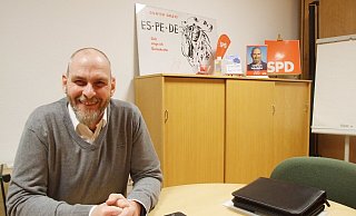 Andreas Schröder in der Geschäftstelle der Lübbecker SPD an der Bäckerstraße. - Karsten Schulz Andreas Schröder in der Geschäftstelle der Lübbecker SPD an der Bäckerstraße. - Karsten Schulz