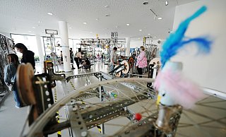 Viele Kinder besuchten die aktuelle Ausstellung mit der Mitmach-Maschine und bastelten über Stunden im Museum. - Gerald Dunkel Viele Kinder besuchten die aktuelle Ausstellung mit der Mitmach-Maschine und bastelten über Stunden im Museum. - Gerald Dunkel