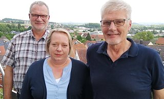Das Planungskomitee mit Johannes Thonemann (v. l.), Sabine Maas und Arnold Altmann freuen sich schon auf das kommende Jubiläumsjahr in Scherfede. - Burkhard Battran Das Planungskomitee mit Johannes Thonemann (v. l.), Sabine Maas und Arnold Altmann freuen sich schon auf das kommende Jubiläumsjahr in Scherfede. - Burkhard Battran