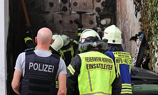 Nach dem Mülltonnenbrand in der Herforder Innenstadt ermittelt die Polizei wegen Brandstiftung. - Claus Frickemeier Nach dem Mülltonnenbrand in der Herforder Innenstadt ermittelt die Polizei wegen Brandstiftung. - Claus Frickemeier