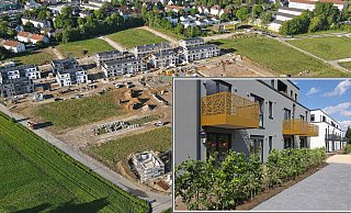 Hinten sind die ersten Häuser fertig, vorn beginnen die nächsten Bauabschnitte. - Amandla Hinten sind die ersten Häuser fertig, vorn beginnen die nächsten Bauabschnitte. - Amandla