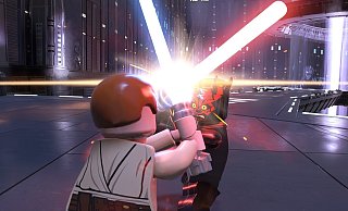 Obi Wan zerlegt Darth Maul im Kampf in zwei Teile. - Warner Bros. Games Obi Wan zerlegt Darth Maul im Kampf in zwei Teile. - Warner Bros. Games