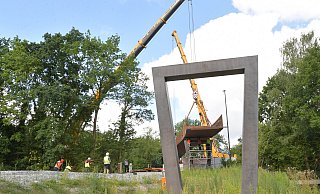 Einheben des Mittelteils der neuen Brücke über den Westring - Jens Dünhölter Einheben des Mittelteils der neuen Brücke über den Westring - Jens Dünhölter