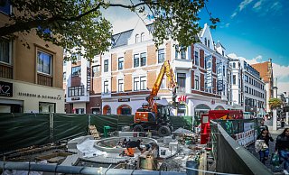 Die Arbeiten an der Bahnhofstraße schreiten voran. - Sarah Jonek Die Arbeiten an der Bahnhofstraße schreiten voran. - Sarah Jonek