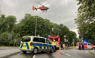 Der Mann wurde mit einem Rettungshubschrauber in eine Spezialklinik geflogen. - Justin Brosch Der Mann wurde mit einem Rettungshubschrauber in eine Spezialklinik geflogen. - Justin Brosch