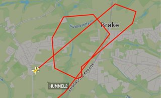 Der Helikopter kam aus Dortmund. Sein Ziel: Bielefelds Norden. - RadarBox Der Helikopter kam aus Dortmund. Sein Ziel: Bielefelds Norden. - RadarBox