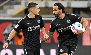 Topscorer Florent Muslija (l.) und Sturmroutinier Adriano Grimaldi zählen beim SCP zu den Gewinnern der Hinrunde. - Imago Images Topscorer Florent Muslija (l.) und Sturmroutinier Adriano Grimaldi zählen beim SCP zu den Gewinnern der Hinrunde. - Imago Images