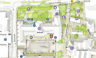 Die Planer des Büros TGP Landschaftsarchitekten aus Lübeck planen einen Wasserschlitz und ein Display auf dem Rathausplatz, über das sich die Besucher selbst die historischen Besonderheiten erschließen können. - TGP Landschaftsarchitekten Die Planer des Büros TGP Landschaftsarchitekten aus Lübeck planen einen Wasserschlitz und ein Display auf dem Rathausplatz, über das sich die Besucher selbst die historischen Besonderheiten erschließen können. - TGP Landschaftsarchitekten