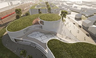 Die SPD befürwortet nun ein OWL-Forum. Die Skizze zeigt, wie das am Alten Güterbahnhof ausschauen könnte. - Drees & Sommer/Stadt Herford Die SPD befürwortet nun ein OWL-Forum. Die Skizze zeigt, wie das am Alten Güterbahnhof ausschauen könnte. - Drees & Sommer/Stadt Herford